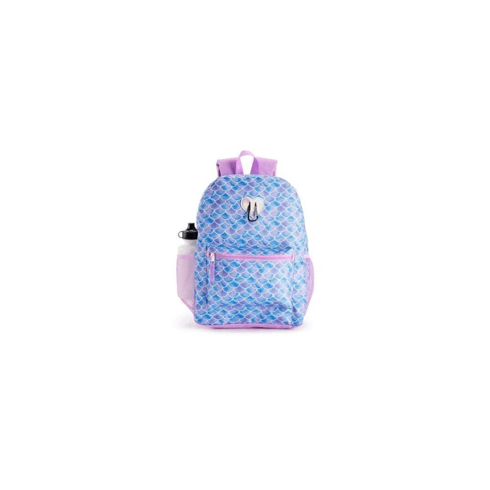 NEW MERMAID SCALES Girls Print Backpack 6-Piece Set - Picture 3 of 4